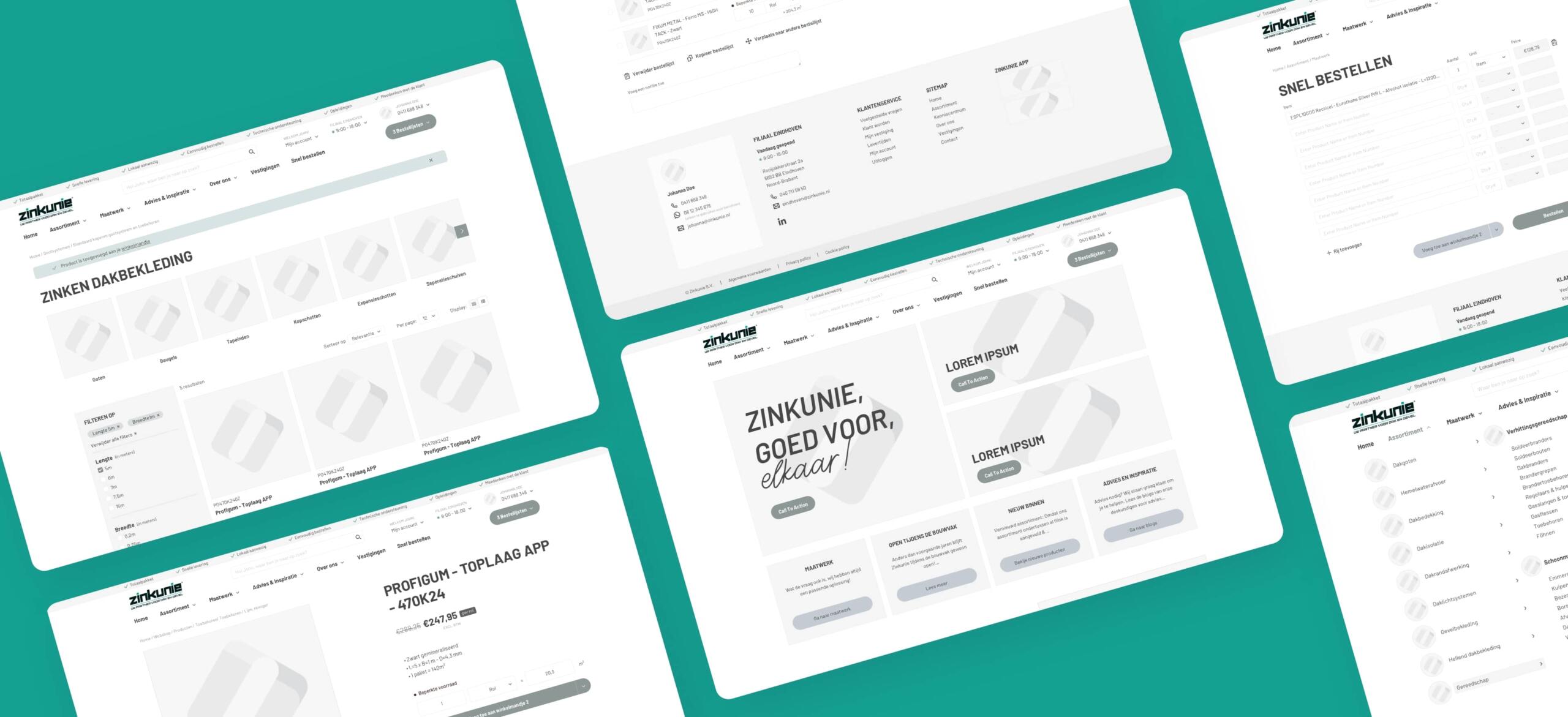 wireframes van website