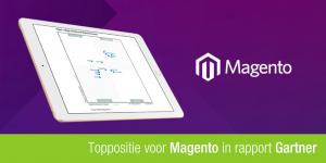 Magento toppositie in gartner op een scherm van een tablet