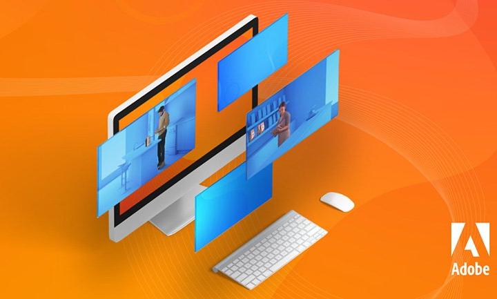 Magento in een laptop scherm, officiele afbeelding van Magento