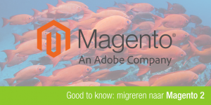 Banner met tekst: migreren naar magento 2?