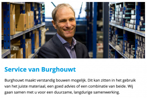 Service van Burghouwt met persoon omde conversie in de webshop te verhogen